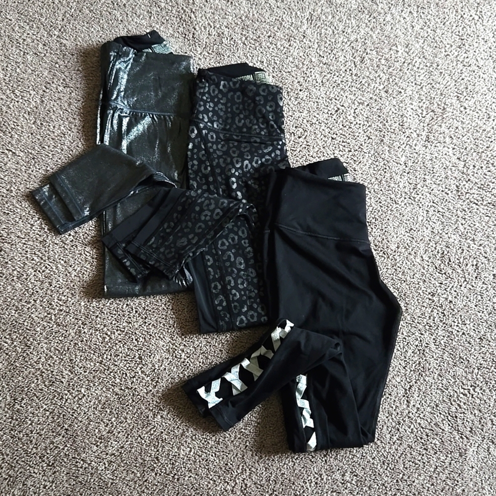 Bundle of 3 Victoria Secret Sport limited editiin Knockout leggings!